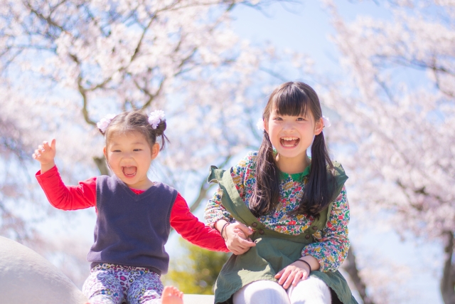 桜と姉妹