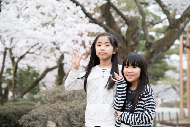 桜と姉妹