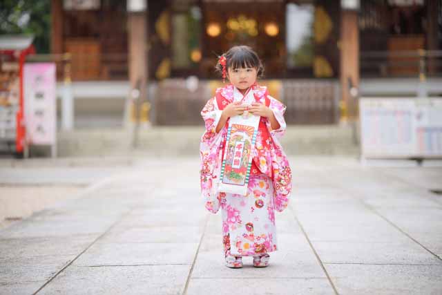 千歳飴を持った写真